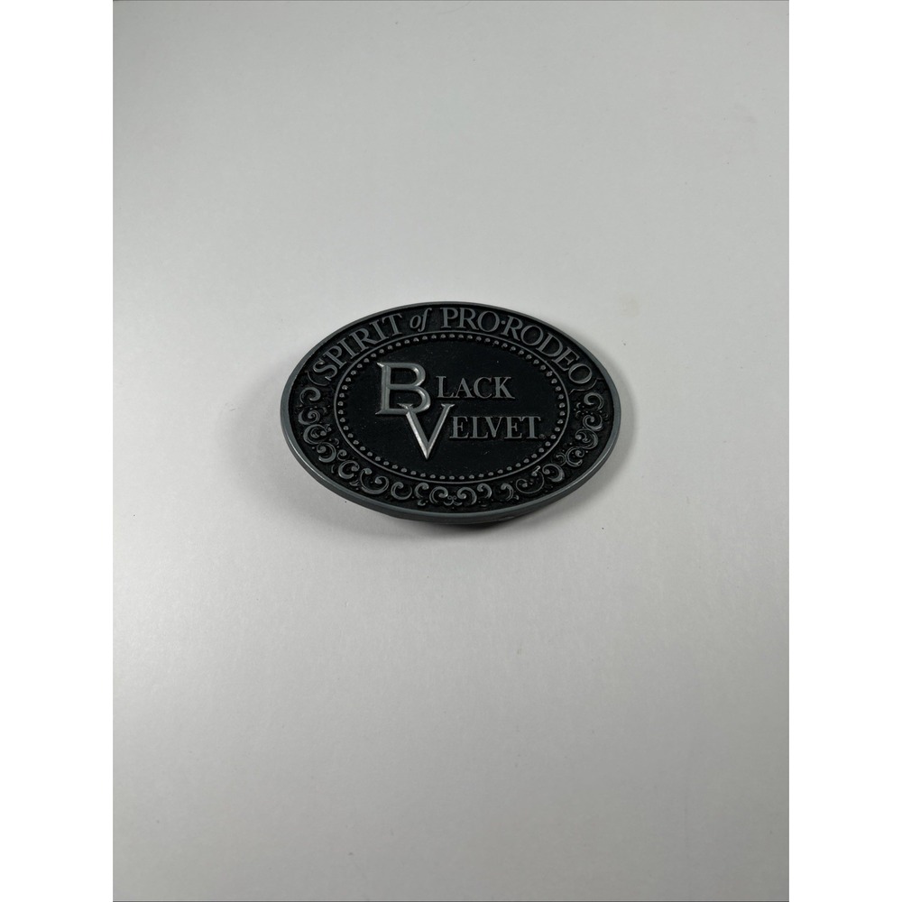 Vintage 1979 Black Velvet‎ Wiskey Belt Buckle
